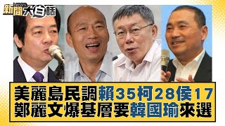 美麗島民調賴35%柯28%侯17% 鄭麗文爆基層要韓國瑜來選 新聞大白話@tvbstalk 20230630