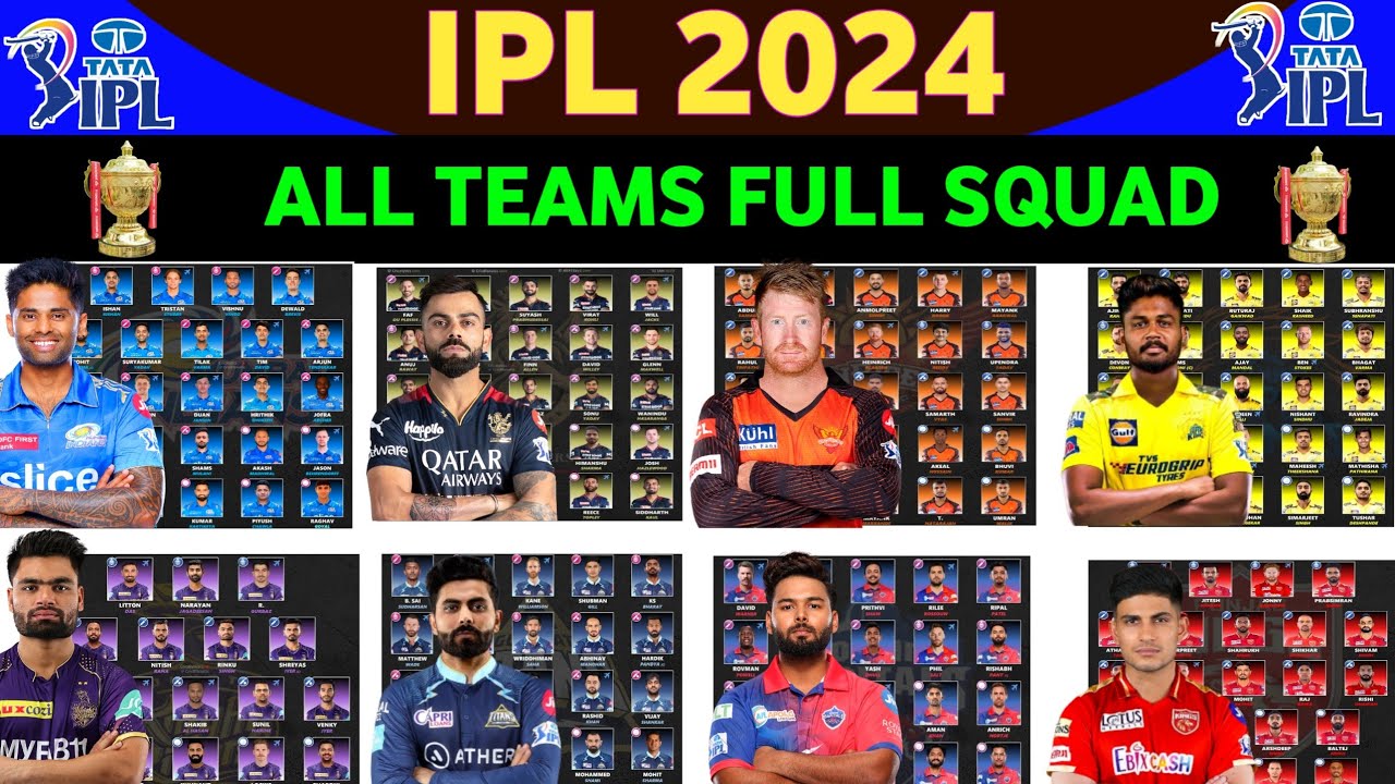 IPL 2024 - All 10 Teams Full Squad Ipl 2024 || All Teams Squad || CSK ...