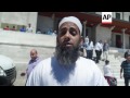 Religious Turks pray in Istanbul's Fatih mosque