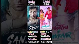 Sanju V/s Tjmm। movie box office collection comparison #shortfeed