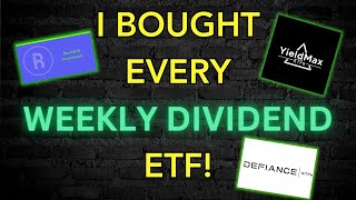 I Tested WEEKLY DIVIDEND ETFs and Got SHOCKING Results!