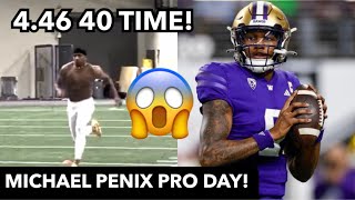 Michael Penix Jr Pro Day Highlights + INSANE 40 Yard Dash 👀 Michael Penix Jr Run