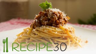 Spaghetti Bolognese recipe with pork and beef by www.recipe30.com