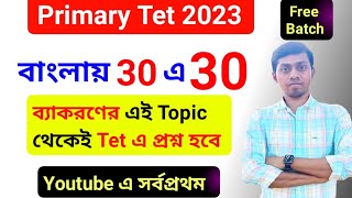 Primary TET এ বাংলায় কিভাবে 30 এ 30 পাবে | Primary Tet Preparation 2023 | #WbTet2023