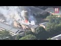 Crews battle massive apartment fire in Atlanta, 2 arrested