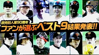 『読売巨人軍90周年ファンが選ぶベスト9結果発表!!』
