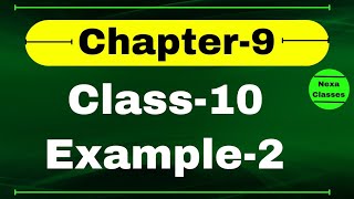Class10 Example2 Chapter 9 || Class10 Chapter9 NCERT Example2 || Chapter9 Example2 Class10 Math
