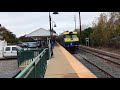 long island rail road trains 8703 and 8706 meet at southampton sunday november 5 2017.