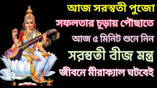 জীবনে চরম সফল হতে আজ সরস্বতী পুজোতে শ্রবণ করুন সরস্বতী বীজ মন্ত্র || Saraswati Puja 2025