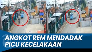 REM MENDADAK! Angkot Picu Kecelakaan Pengendara Motor