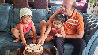 ತಾತನ ಬರ್ತಡೆ ಆಚರಿಸಿದ ಐರಾ ಯಶ್ ಹಾಗೂ ಯಥರ್ವ್ ಯಶ್ | Radhika pandith father birthday celebration |ayra yash