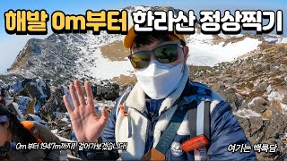 해발 0m부터 한라산 정상까지 차 안타고 걸어가보기 (Zero Point Trail)