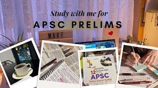 APSC Prelims Study Vlog | revision, journaling, diet | APSC Preparation | Study bae