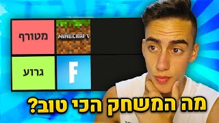 מדרג את המשחקים הכי טובים שיצאו אי פעם! (מה המשחק הכי טוב?..)