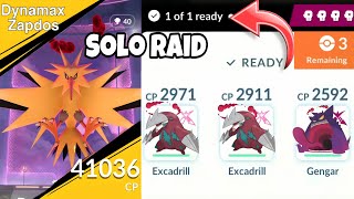 [Solo] Dynamax Zapdos Raid in #pokemongo