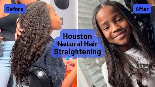 Houston Hairstylist Natural Hair Silk Press