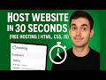 Free Website Hosting in 30 Seconds | HTML, CSS, JS