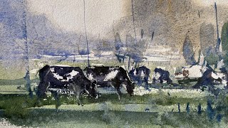 🔴 LIVE DEMO - Painting cows in watercolor