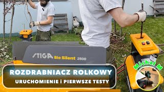 STIGA BIO SILENT 2500 | Rozdrabniacz rolkowy ogrodowy | Uruchomienie i pierwsze testy