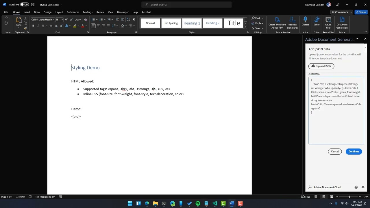 Adobe Document Generation Api Dynamic Styling Youtube