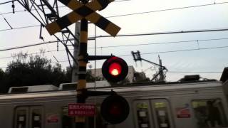 【動画素材RRC001】踏切、電車、通過【Stock Footage Video】Railroad crossing, train, transit