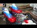 CUSTOM LV SUPREME BURNING ROPE LACE AIR-FORCE ONE  FULL TUTORIAL