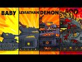 Hybrid Evolution MINI LEVIATHAN vs LEVIATHAN vs EVIL LEVIATHAN vs DEMON - Cartoons about tanks