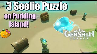 3 Seelie Puzzle on Pudding Island! Where to find them all - Genshin Impact 2.8 Summertime Odyssey