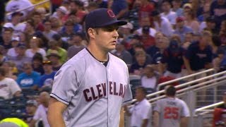 CLE@MIN: Bauer strikes out six over six-plus