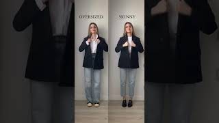 Oversized vs Skinny Outfit Style Idea