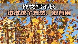 作文写不长试试扩句法，轻松一句话变一段话。