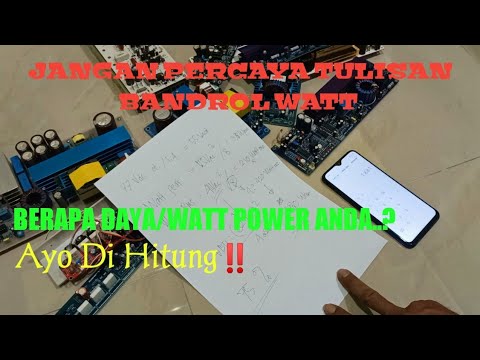 CARA MENGHITUNG DAYA/WATT POWER AMPLIFIER - YouTube