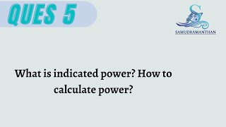 What is indicated power? How to calculate power? #marine_interview_question #indicator_diagram