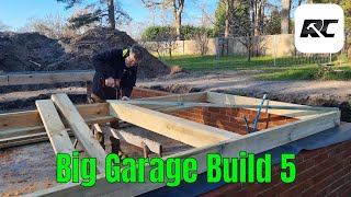 Making the long Stud walls and Dan brings the First Oak beams, Just!!!!!!!