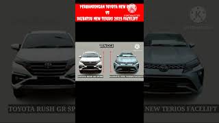 PERBANDINGAN TOYOTA NEW RUSH VS DAIHATSU NEW TERIOS 2023 FACELIFT #shorts