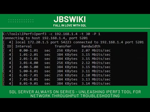 SQL Server Always On Series - Unleashing Iperf3 Tool for Network Throughput Troubleshooting @jbswiki