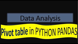 Pivot table in PYTHON PANDAS | HINDI TUTORIAL