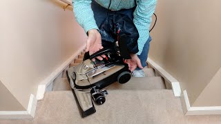 Vacuuming Carpet AND Wooden Stairs With A Converted Kirby Avalir