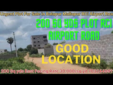 Urgent Plot For Sale At Balapur Mallapur RCI Airport Road Hyderabad 200 ...