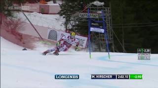 Riesenslalom Garmisch Partenkirschen, 2. Lauf, Marcel Hirscher in Zeitlupe