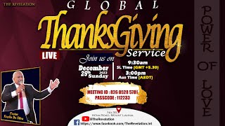 Global Thanks Giving Service | 25th December 2022 | Ps Kapila | Sunday Live Service