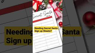 Secret Santa Sign Up Sheets. Link in Description 👇