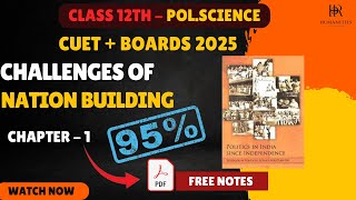 Class 12th Political Science|Chapter-1|Challenges Of Nation Building| ONE SHORT