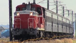 2013.2.3 DLおいでよ佐原号試運転 DE10+旧客+SL・C61-20 小見川～水郷