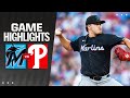 Marlins vs. Phillies Game Highlights (8/13/24) | MLB Highlights