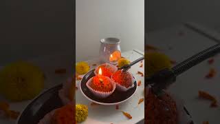 MoomLit Motichoor Laddu Candle Candle  (Orange, Pack of 6)