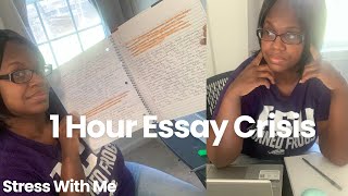 1 Hour Essay Crisis: Study with Me, Background Noise, No Music, Essay Assignment