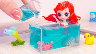 Beautiful Miniature Ariel Princess Jelly Decorating | Fresh Tiny The Little Mermaid Dessert Idea