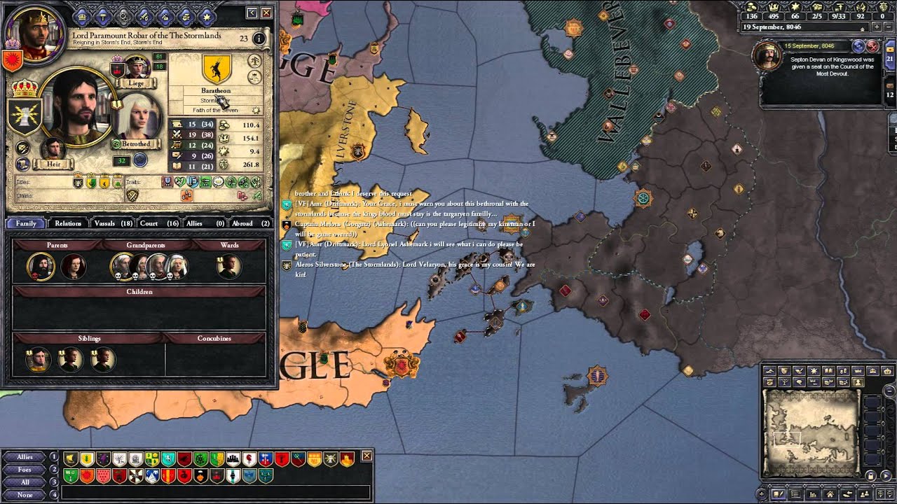 Crusader Kings II, Game Of Thrones Mod Multiplayer, Dorne Part 2 - YouTube