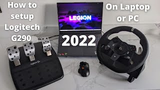 How To Setup Logitech G920 Racing Steering Wheel On Laptop/ PC. Legion 7